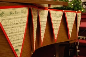 Christmas Hymn Banner Christmas Music Bunting