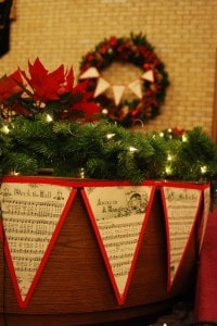 Christmas Carol Bunting Church Christmas Decorations