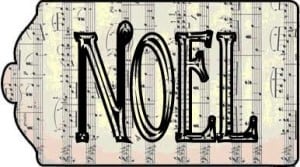 Noel Sheet Music Gift Tag