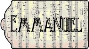 Emmanuel Sheet Music Gift Tag