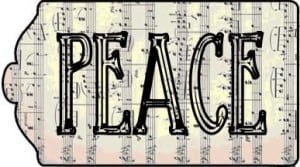 Peace Sheet Music Gift Tag
