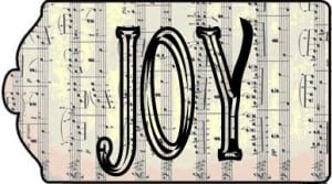 Joy Sheet Music Gift Tag