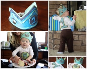 Felt Birthday Crowns and Onesies