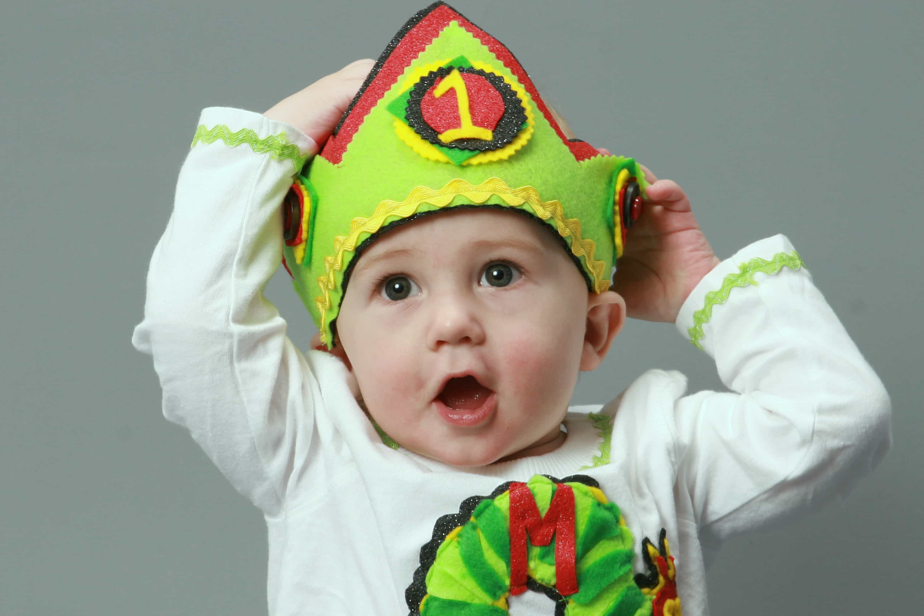 Felt First Birthday Crown and Onesie