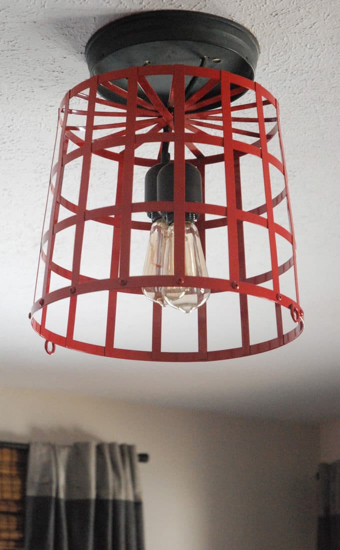 DIY Metal Basket Cage Light-7