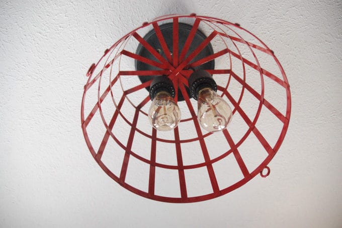 DIY Metal Basket Light