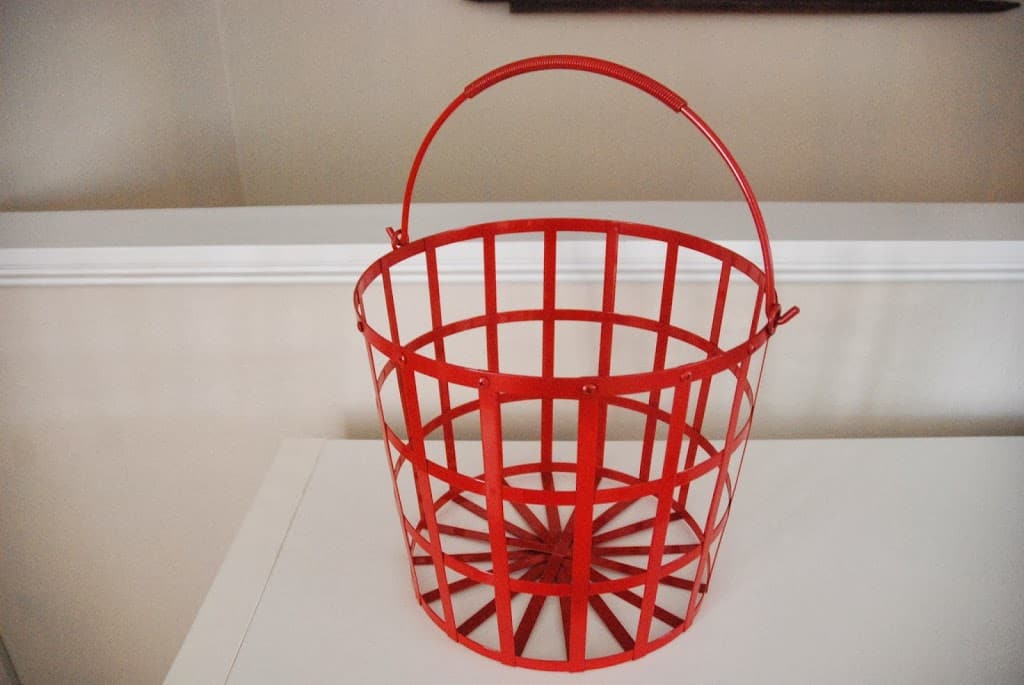 Target Red Metal Basket for Light