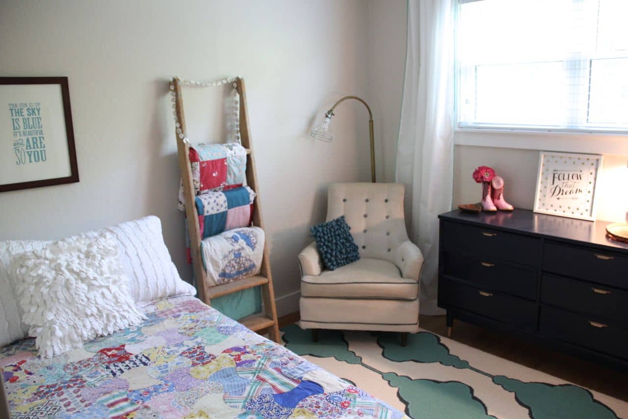 Vintage Modern Girl Bedroom