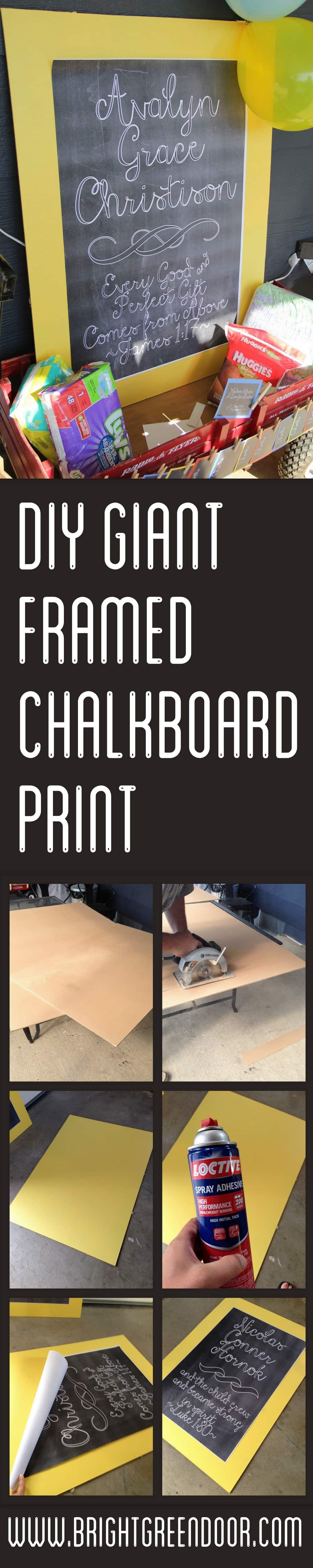 DIY Giant Framed Chalkboard Print