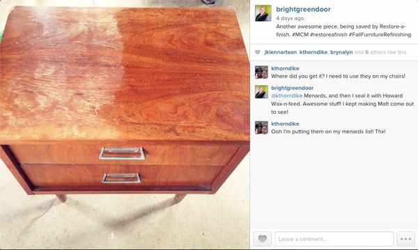 Restore-A-Finish Used on MidCentury Furniture