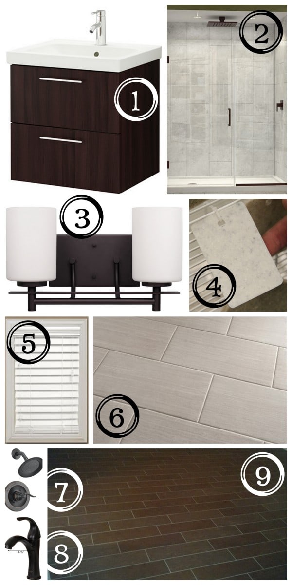 Modern Industrial Bathroom Mood Board