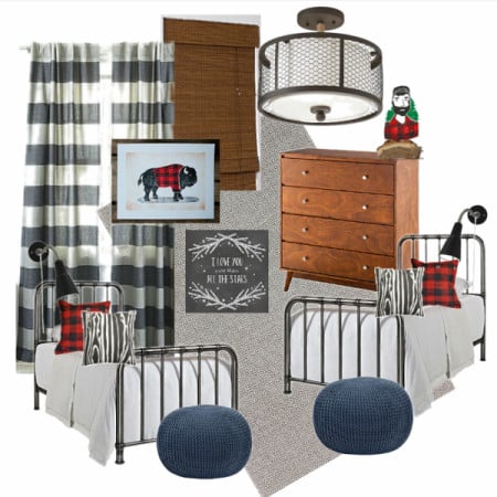 Vintage Modern Paul Bunyan Boys Room