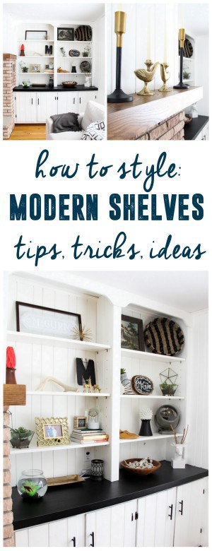 How to Style Modern Shelves