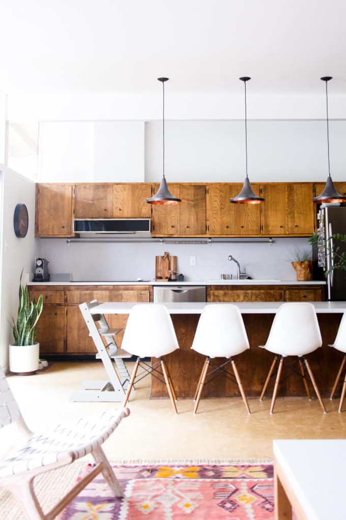 MCM Kitchen with Wood Cabinets