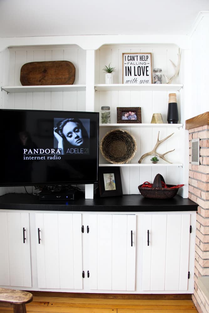 TV with Staged Built ins