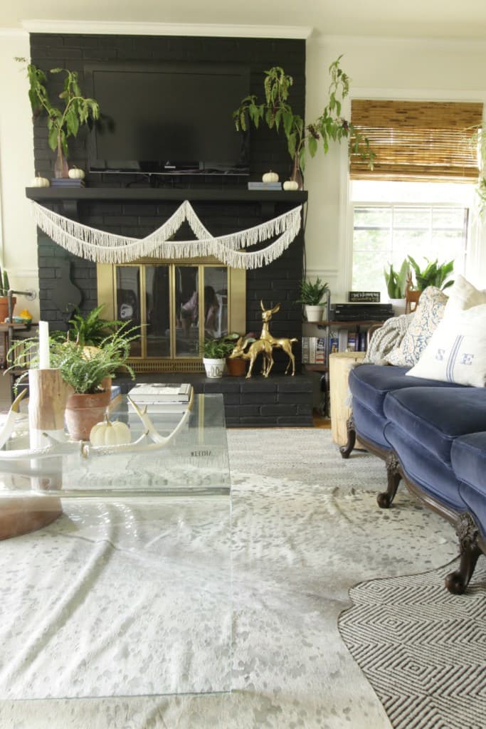 Black Painted Fireplace