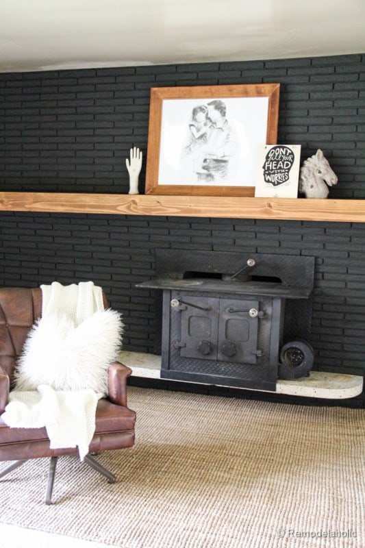 Black Brick Fireplace
