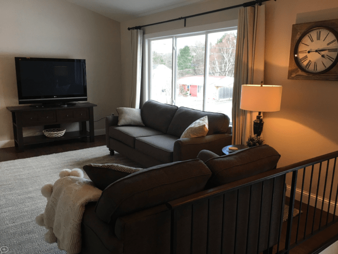 Split Level Living Room After