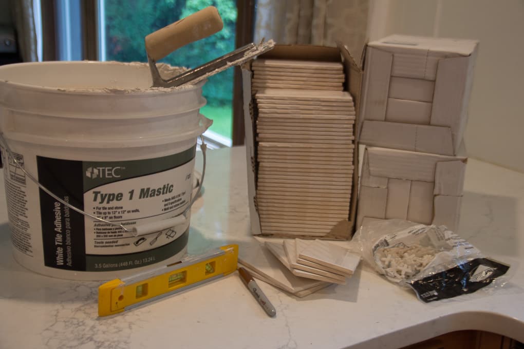 Tools for a Subway Tile Backsplash