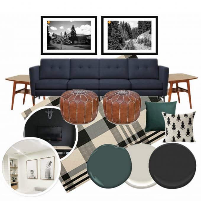 Basement Living Room Mood Board