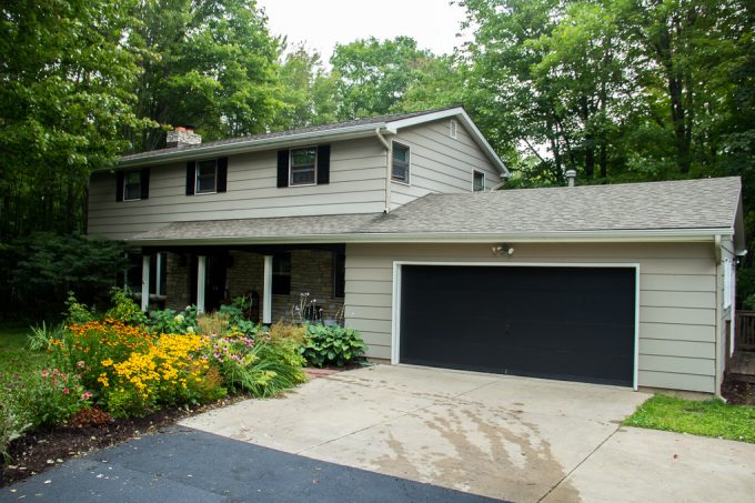 How to Paint a Garage Door, Black Painted Garage Door