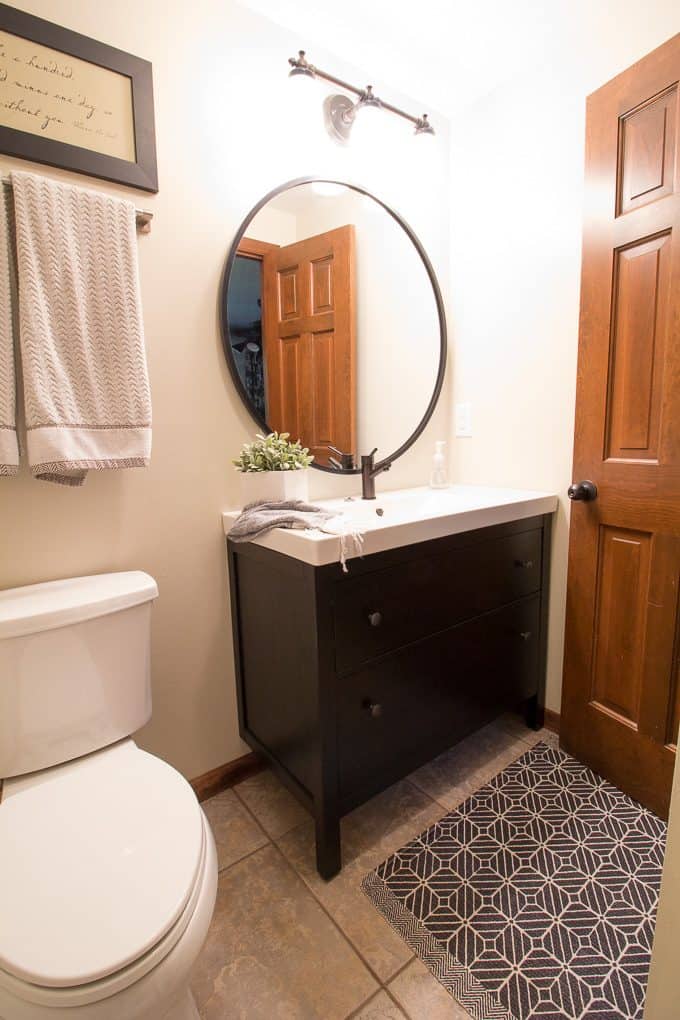 Modern Bathroom with Ikea Hemnes Sink