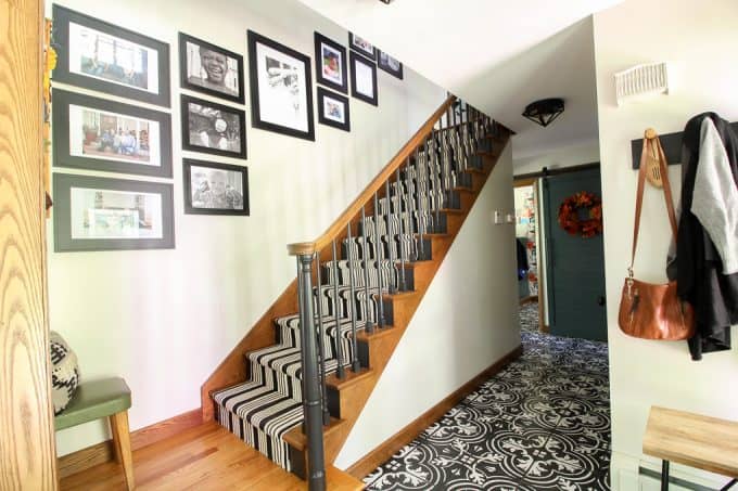 Photos Hung on Stairway
