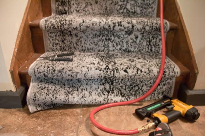 How to Staple Carpet to Stairs