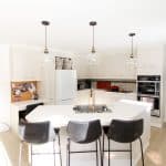 Black Leather Modern Bar Stools