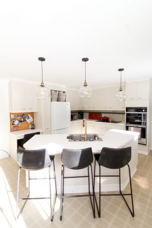 Black Leather Modern Bar Stools