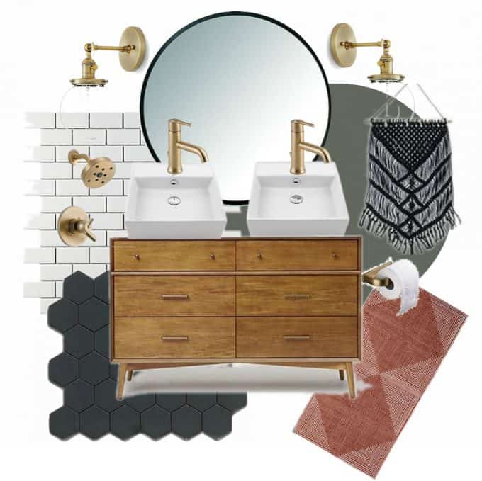 Modern Master Bathroom Mood Board