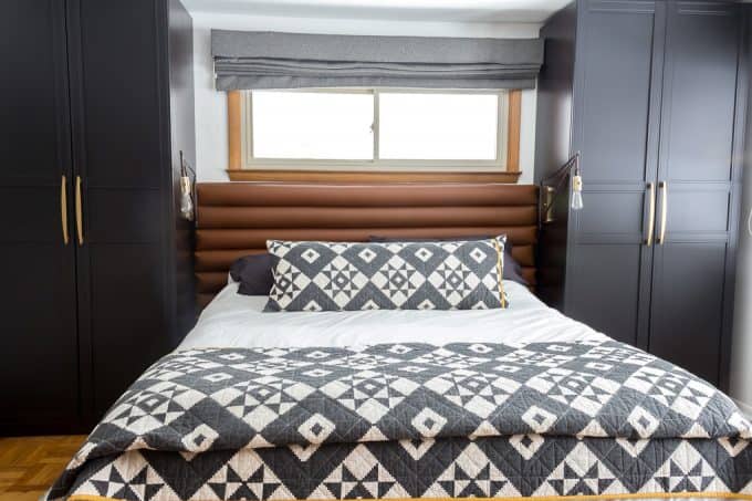 DIY Leather Headboard