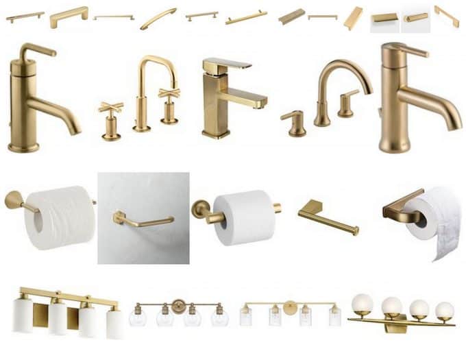 brass bathroom fixtures