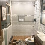 modern subway tile bathroom