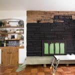 Black Painted Fireplace