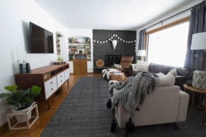 Black Stone Fireplace