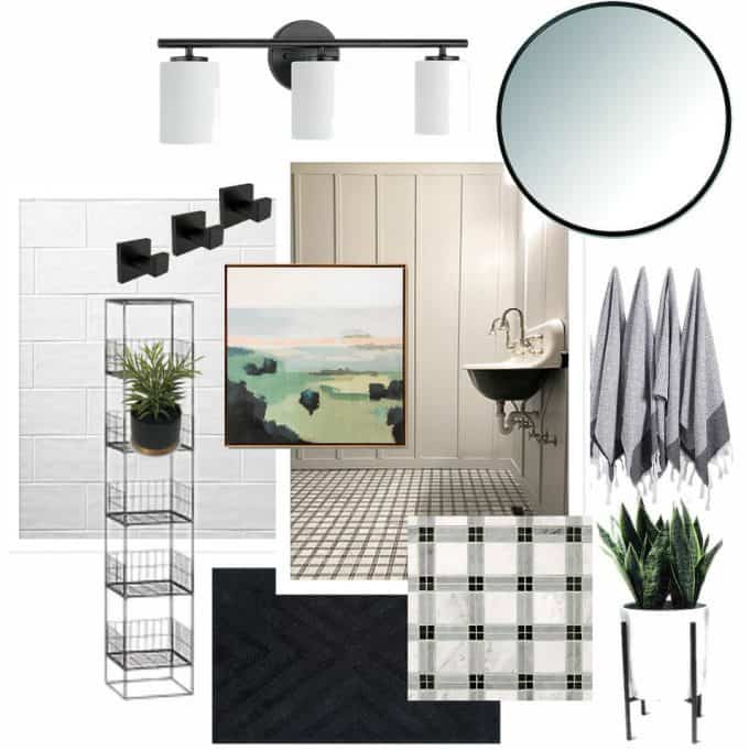 Board and Batten Bathroom Mood Board