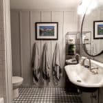 Board and Batten Bathroom with a Farmhouse Sink