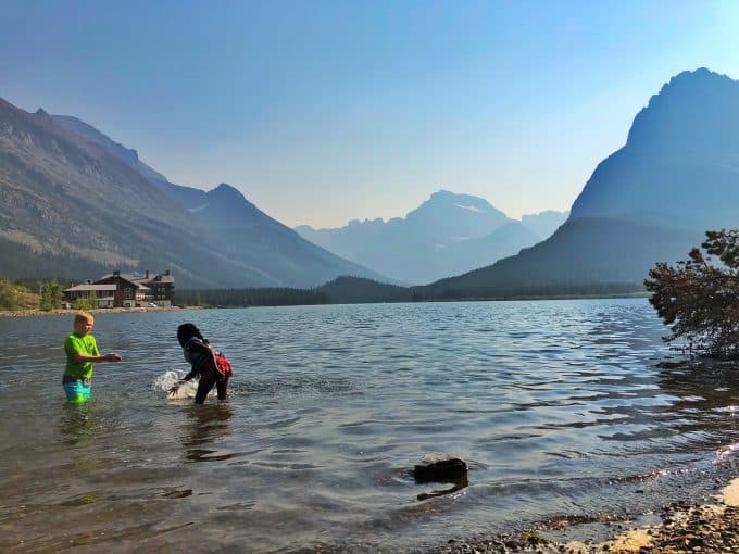 Swimming at Glacier National Park