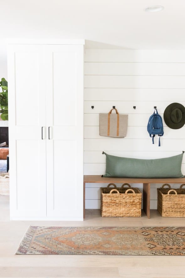 wardrobe in mudroom