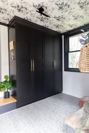Ikea Pax Wardrobes in Mudroom