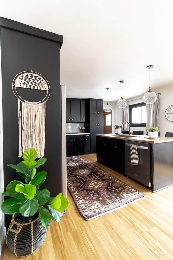 Vintage Rug in Kitchen
